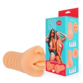 Телесный мастурбатор-ротик с высунутым язычком - Bior toys - в Нижнем Новгороде купить с доставкой