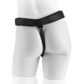 Страпон с телесной насадкой 7  Uncut with Strap on Harness - 18 см. - Pipedream - купить с доставкой в Нижнем Новгороде
