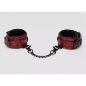 Красно-черные наручники Reversible Faux Leather Wrist Cuffs - Fifty Shades of Grey - купить с доставкой в Нижнем Новгороде
