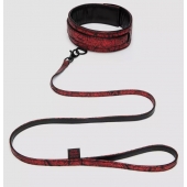 Стильный ошейник с поводком Reversible Faux Leather Collar and Lead - Fifty Shades of Grey - купить с доставкой в Нижнем Новгороде