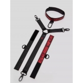 Ошейник с наручниками Reversible Faux Leather Collar and Wrist - Fifty Shades of Grey - купить с доставкой в Нижнем Новгороде