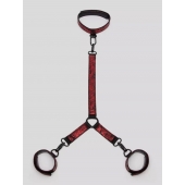 Ошейник с наручниками Reversible Faux Leather Collar and Wrist - Fifty Shades of Grey - купить с доставкой в Нижнем Новгороде