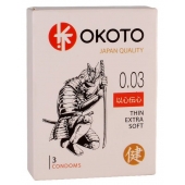 Тонкие презервативы OKOTO Thin Extra Soft - 3 шт. - Sitabella - купить с доставкой в Нижнем Новгороде