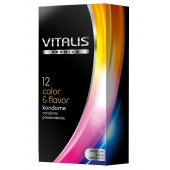 Цветные ароматизированные презервативы VITALIS PREMIUM color   flavor - 12 шт. - Vitalis - купить с доставкой в Нижнем Новгороде