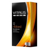 Ребристые презервативы VITALIS PREMIUM ribbed - 12 шт. - Vitalis - купить с доставкой в Нижнем Новгороде
