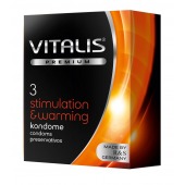 Презервативы VITALIS PREMIUM stimulation   warming с согревающим эффектом - 3 шт. - Vitalis - купить с доставкой в Нижнем Новгороде