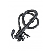 Длинный кожаный кнут с хлопушками на конце - ToyFa - купить с доставкой в Нижнем Новгороде