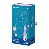 Розовый вибромассажер Air Pump Booty 5+ - 18,1 см. - Satisfyer