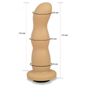Телесная рельефная насадка Harness - 14,2 см. - LOVETOY (А-Полимер) - купить с доставкой в Нижнем Новгороде