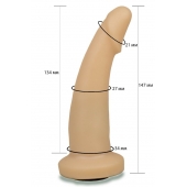 Телесная гладкая насадка Harness - 14,7 см. - LOVETOY (А-Полимер) - купить с доставкой в Нижнем Новгороде