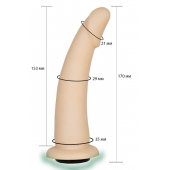 Телесная гладкая насадка-фаллоимитатор Harness - 17 см. - LOVETOY (А-Полимер) - купить с доставкой в Нижнем Новгороде