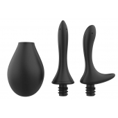 Черный анальный душ Nexus Anal Douche Set с 2 сменными насадками - Nexus Range - купить с доставкой в Нижнем Новгороде