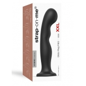 Черная насадка Strap-On-Me Dildo Plug P G size XXL - Strap-on-me - купить с доставкой в Нижнем Новгороде