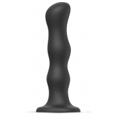 Черная насадка Strap-On-Me Dildo Geisha Balls size M - Strap-on-me - купить с доставкой в Нижнем Новгороде