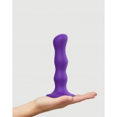 Фиолетовая насадка Strap-On-Me Dildo Geisha Balls size M - Strap-on-me - купить с доставкой в Нижнем Новгороде