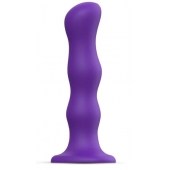 Фиолетовая насадка Strap-On-Me Dildo Geisha Balls size M - Strap-on-me - купить с доставкой в Нижнем Новгороде