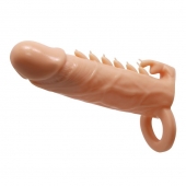 Телесная удлиняющая насадка Penis Sleeve Emmitt - 17 см. - Baile - в Нижнем Новгороде купить с доставкой