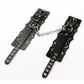 Узорчатые кожаные оковы с регулируемыми ремешками - Crazy Handmade - купить с доставкой в Нижнем Новгороде