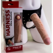 Насадка-фаллос в комплекте с трусиками Harness - 21,6 см. - LOVETOY (А-Полимер) - купить с доставкой в Нижнем Новгороде