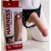 Страпон Harness из двух предметов: регулируемые трусики и насадка-фаллос - 17,5 см. - LOVETOY (А-Полимер) - купить с доставкой в Нижнем Новгороде