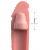 Телесная насадка-удлинитель 1 Inch Silicone X-tension - 17,8 см. - Pipedream - в Нижнем Новгороде купить с доставкой