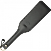 Черная кожаная шлепалка SitaBlack - 30 см. - Sitabella - купить с доставкой в Нижнем Новгороде