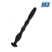 Черный силиконовый уретральный стимулятор - 10 см. - Sex Expert - купить с доставкой в Нижнем Новгороде