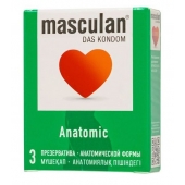 Презервативы анатомической формы Masculan Anatomic - 3 шт. - Masculan - купить с доставкой в Нижнем Новгороде