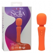 Оранжевый вибромассажер Stella Liquid Silicone Mini Massager - 14,5 см. - California Exotic Novelties