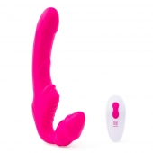 Розовый безремневой страпон на радиоуправлении Strapless Together - 22 см. - Together Toy - купить с доставкой в Нижнем Новгороде