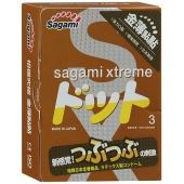 Презервативы Sagami Xtreme FEEL UP с точечной текстурой и линиями прилегания - 3 шт. - Sagami - купить с доставкой в Нижнем Новгороде