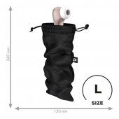 Черный мешочек для хранения игрушек Treasure Bag L - Satisfyer - купить с доставкой в Нижнем Новгороде