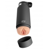 Серый мастурбатор в виде бутылки F*ck Flask - Pipedream - в Нижнем Новгороде купить с доставкой
