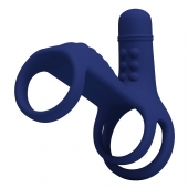 Синяя вибронасадка на пенис Vibrating Penis Sling - Baile - в Нижнем Новгороде купить с доставкой