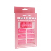 Набор из 7 розовых насадок на пенис ONE-A-DAY PENIS SLEEVES PINK - Seven Creations - в Нижнем Новгороде купить с доставкой