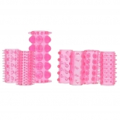 Набор из 7 розовых насадок на пенис ONE-A-DAY PENIS SLEEVES PINK - Seven Creations - в Нижнем Новгороде купить с доставкой