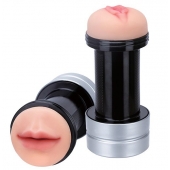 Двусторонний мастурбатор REALSTUFF 2 IN 1 HUMMER MOUTH   VAGINA - ротик и вагина - Dream Toys - в Нижнем Новгороде купить с доставкой