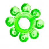 Зеленое эрекционное кольцо-цветок - Toyfa Basic - в Нижнем Новгороде купить с доставкой