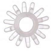 Прозрачное гелевое эрекционное кольцо с шипиками - Toyfa Basic - в Нижнем Новгороде купить с доставкой