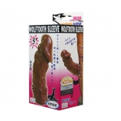 Коричневая насадка на пенис Wolftooth Sleeve - 13 см. - Baile - в Нижнем Новгороде купить с доставкой