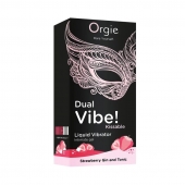 Съедобный жидкий вибратор Dual Vibe! со вкусом клубничного джина с тоником - 15 мл. - ORGIE - купить с доставкой в Нижнем Новгороде