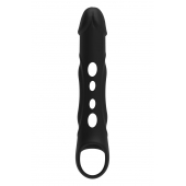 Черная насадка-удлинитель Vibrating Extender With Remote с вибрацией - Dream Toys - в Нижнем Новгороде купить с доставкой