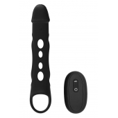 Черная насадка-удлинитель Vibrating Extender With Remote с вибрацией - Dream Toys - в Нижнем Новгороде купить с доставкой
