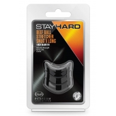 Черное эрекционное кольцо на мошонку Beef Ball Stretcher Snug X Long - Blush Novelties - в Нижнем Новгороде купить с доставкой