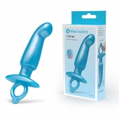 Голубая анальная пробка для массажа простаты Hither Silicone Prostate Plug - 14,3 см. - b-Vibe - в Нижнем Новгороде купить с доставкой