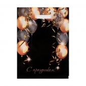 Пакет с вырубной ручкой и принтом в виде шариков (30х40 см) - Сима-Ленд - купить с доставкой в Нижнем Новгороде