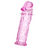 Розовая насадка фаллической формы - 12,5 см. - A-toys - в Нижнем Новгороде купить с доставкой