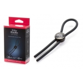 Тёмно-серое эрекционное кольцо с зажимом Again and Again Adjustable Cock Ring - Fifty Shades of Grey - в Нижнем Новгороде купить с доставкой