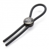Тёмно-серое эрекционное кольцо с зажимом Again and Again Adjustable Cock Ring - Fifty Shades of Grey - в Нижнем Новгороде купить с доставкой