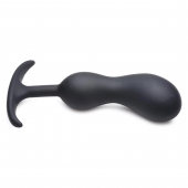 Черный массажер простаты с утяжелителями Premium Silicone Weighted Prostate Plug Large - 18,8 см. - XR Brands - в Нижнем Новгороде купить с доставкой